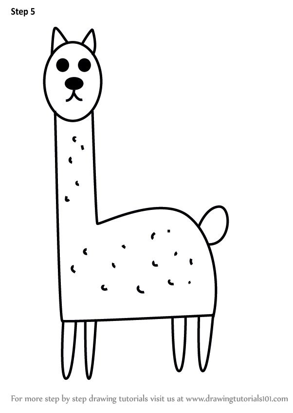 602x848 Learn How To Draw A Llama From Letter L - Letter L Drawing