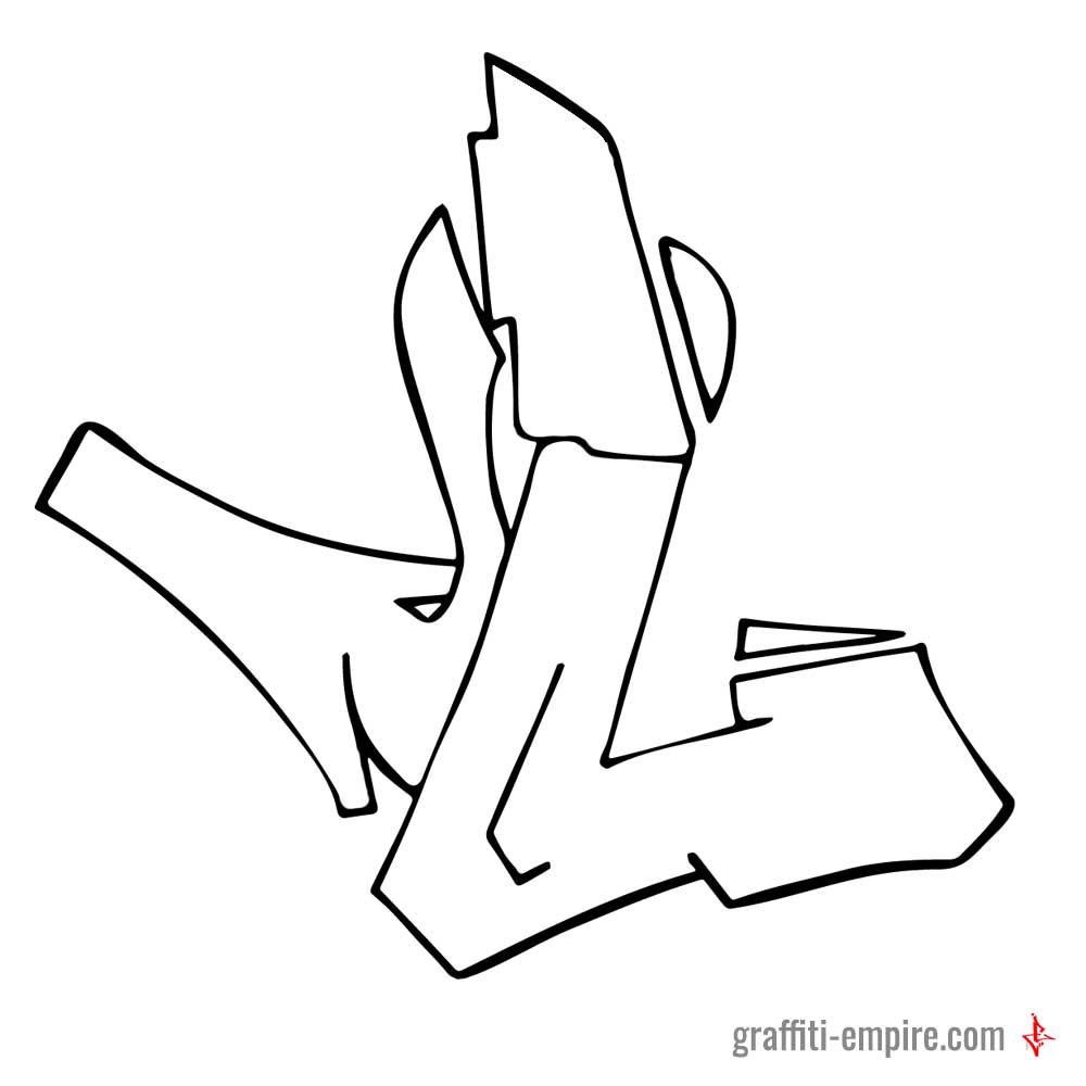 1000x1000 Graffiti Letter L Graffiti Empire - Letter L Drawing