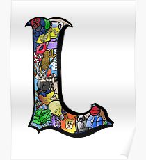 210x230 Doodle Letter L Drawing Posters Redbubble - Letter L Drawing