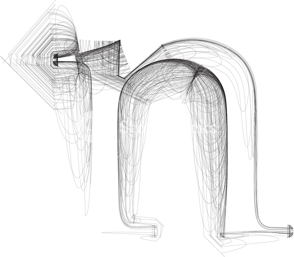 1000x873 Hand Draw Font Letter N Vector Illustration Royalty Free Stock - Letter N Drawing