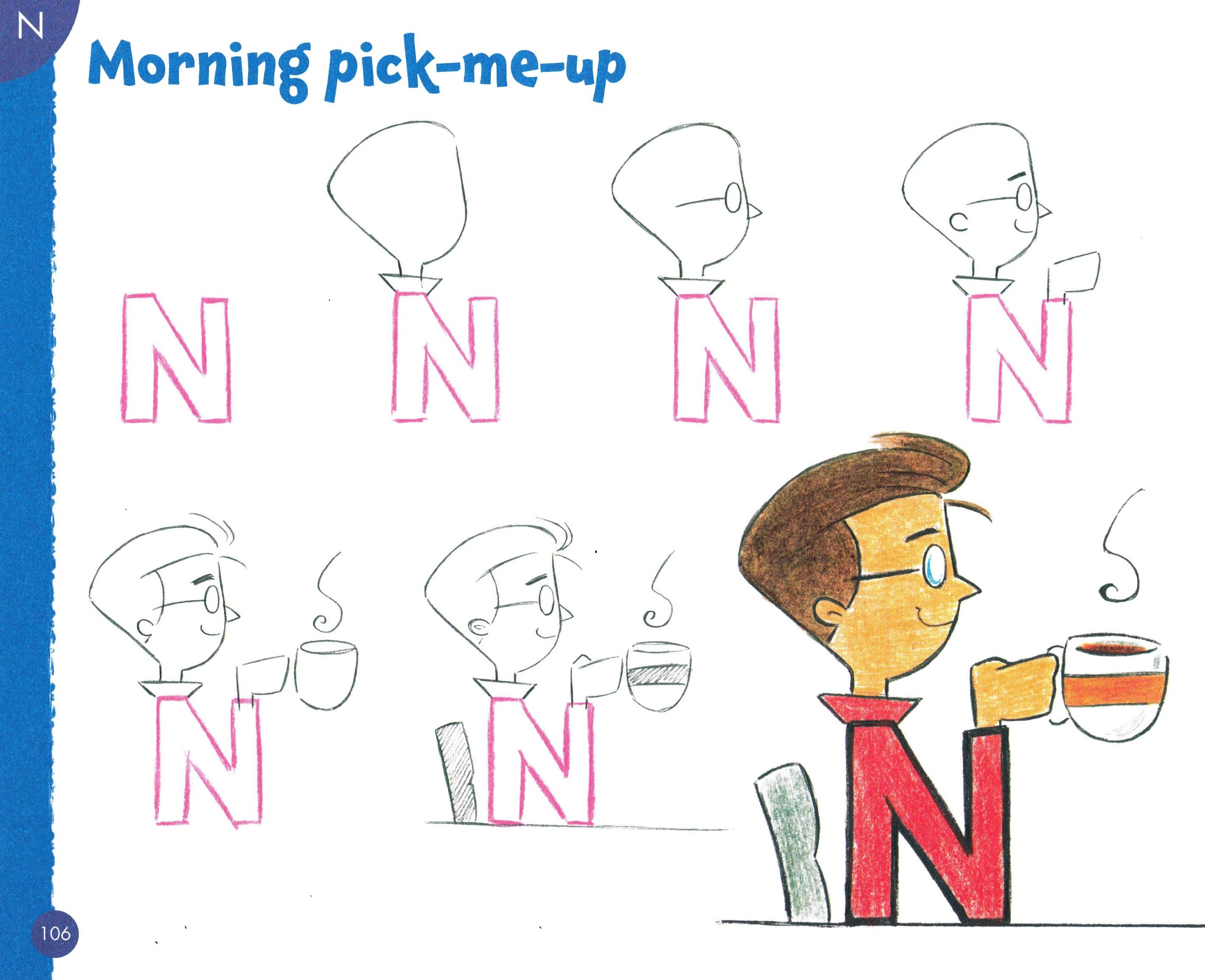 2842x2314 Drawing Cartoons Letter - Letter N Drawing