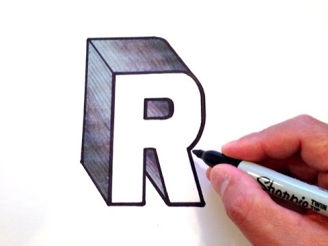 480x360 how to draw the letter r - Letter R Drawing