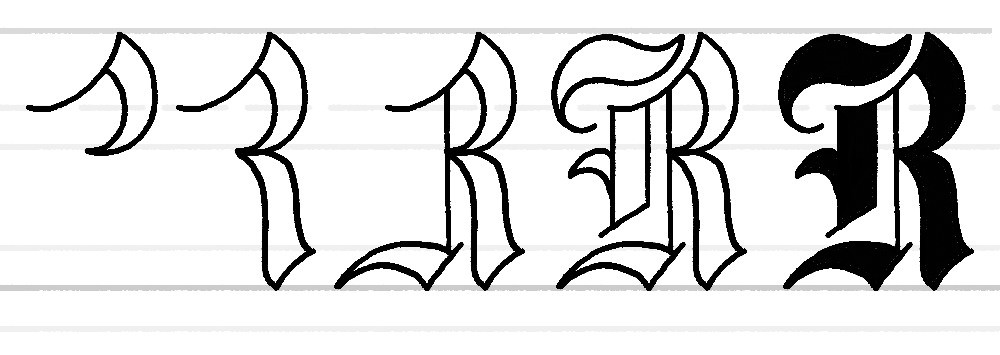 1000x355 Lessons Of A Freelance Hand Lettering Artist - Letter R Drawing