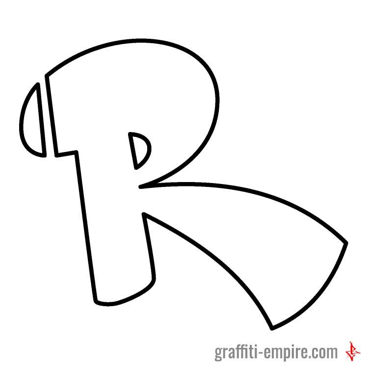 750x750 graffiti letter r in graphics graffiti lettering - Letter R Drawing