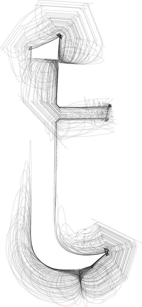 463x1000 hand draw font letter t vector illustration royalty free stock - Letter T Drawing