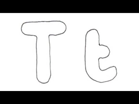 480x360 How To Draw Bubble Writing Real Easy - Letter T Drawing