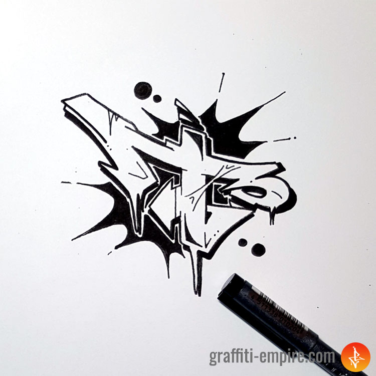 750x750 graffiti letter t graffiti empire - Letter T Drawing