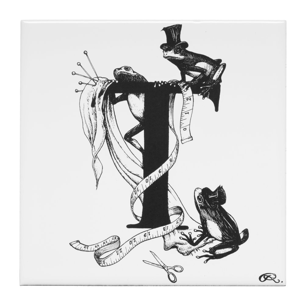 1000x1000 buy rory dobner treefrog tailors letter t tile amara - Letter T Drawing