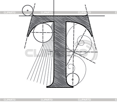 400x375 decorative drawing initial letter t stock vector graphics cliparto - Letter T Drawing