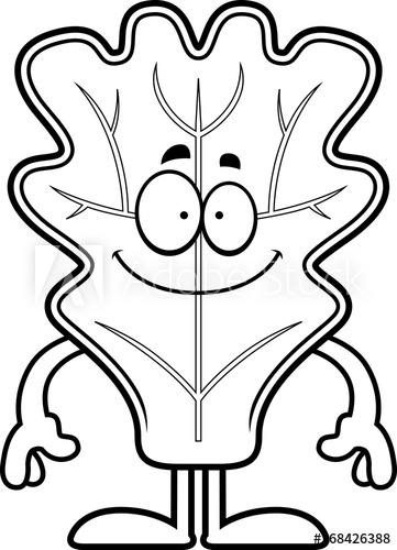 361x500 happy cartoon lettuce leaf - Lettuce Leaf Drawing