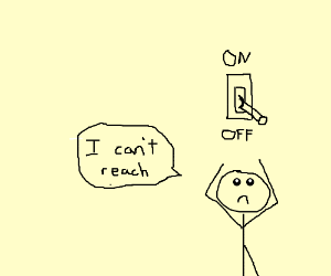 300x250 the short guy can't reach the lever drawing - Lever Drawing