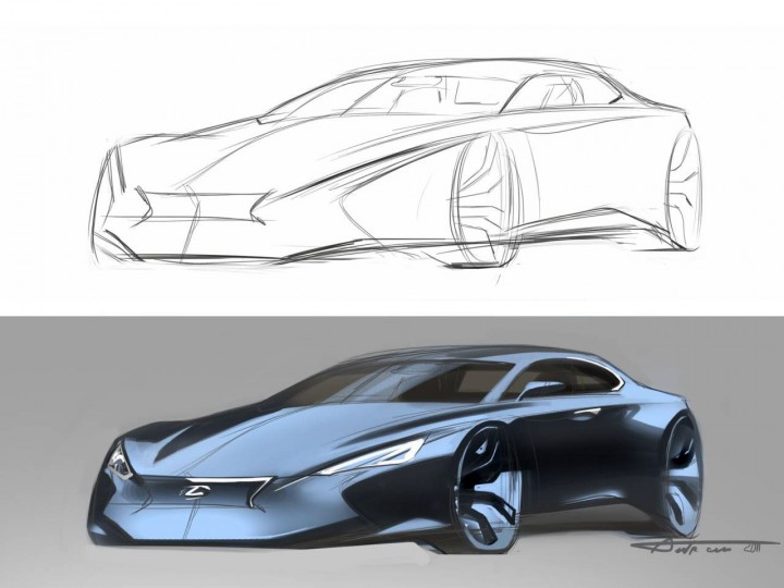 720x540 Lexus Concept From Drawing To Render - Lexus Drawing