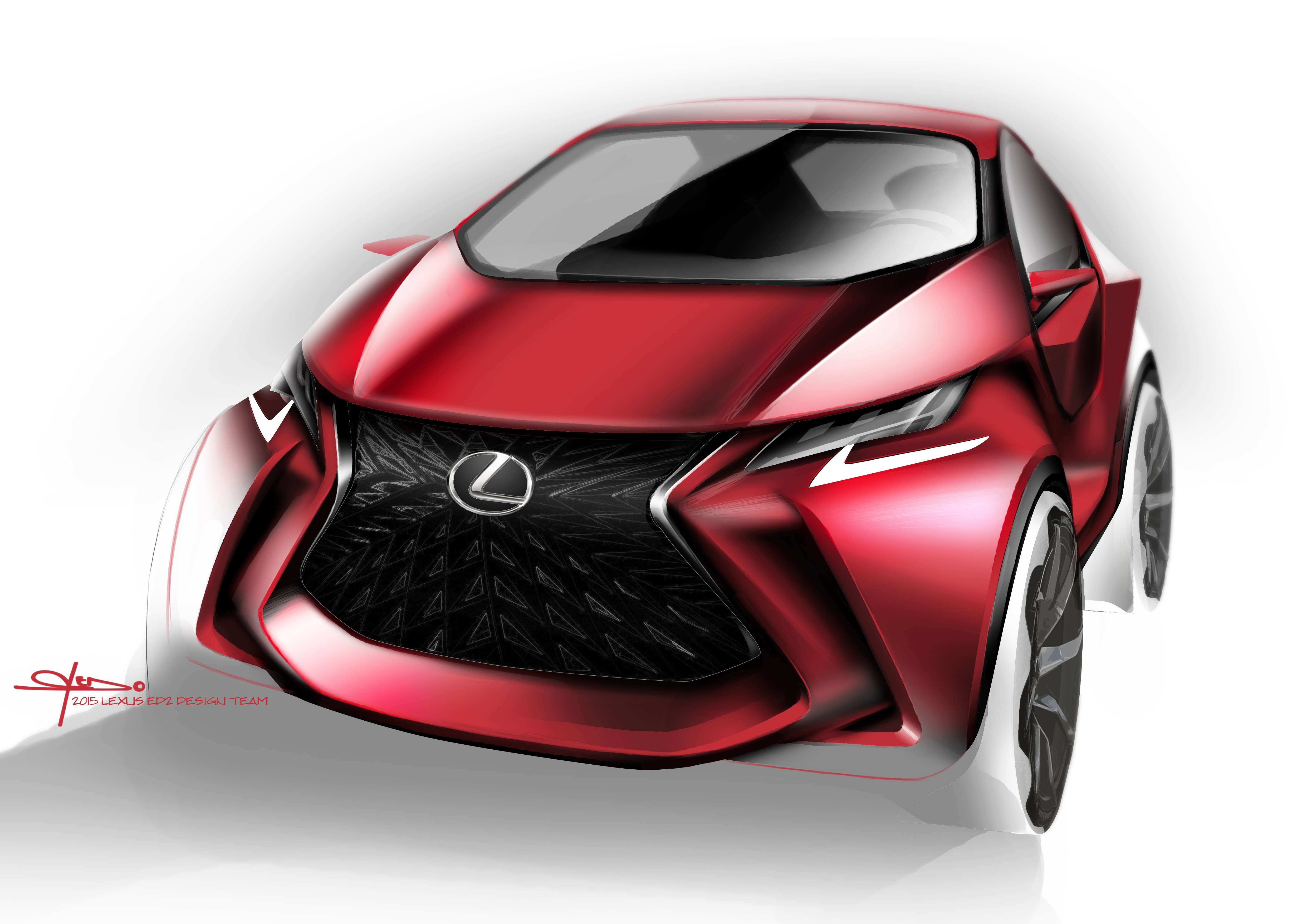 4961x3508 How To Draw A Car - Lexus Drawing