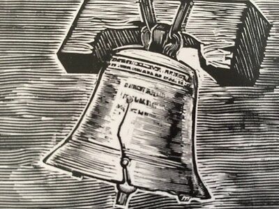 400x300 Liberty Bell Ink Drawing - Liberty Bell Drawing