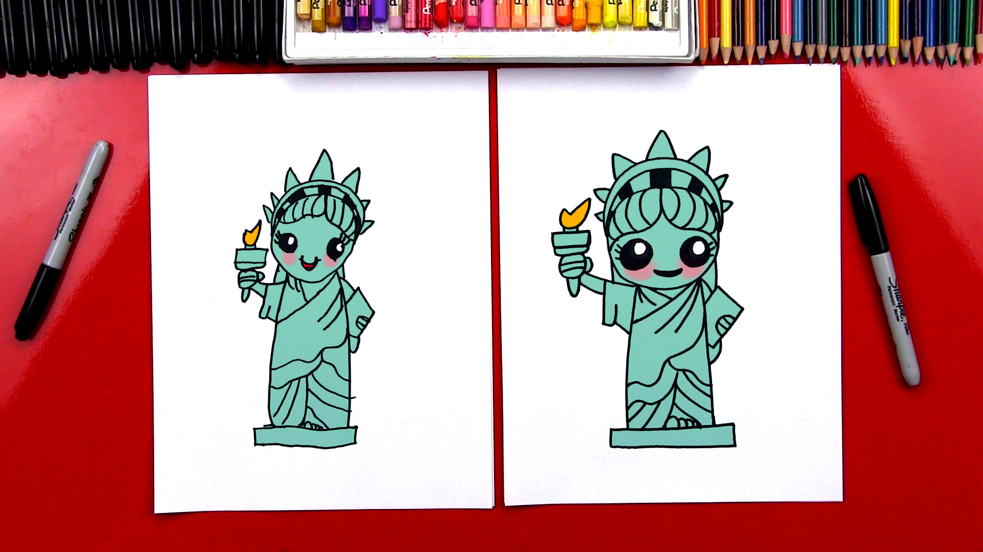 1920x1080 How To Draw The Statue Of Liberty - Liberty Drawing
