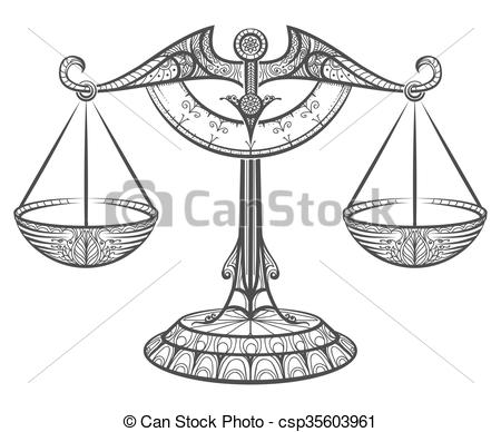 450x388 Zodiac Libra Drawn In Zentangle Style Zodiac Sign Of Libra Drawn - Libra Drawings