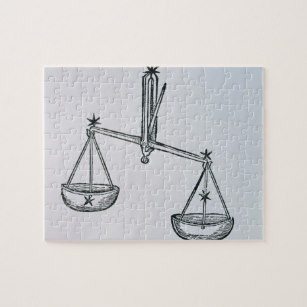 307x307 Libra Scales Jigsaw Puzzles Zazzle Ca - Libra Scale Drawing