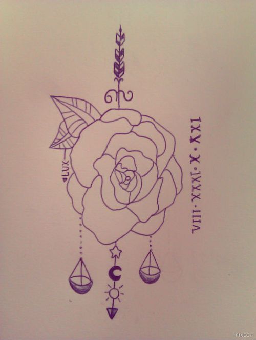 500x663 Libra Zodiac Tattoo Scale Drawing Nice Drawing Of Zodiac Libra - Libra Scale Drawing