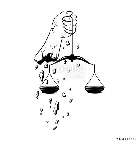 485x500 zodiac sign libra vector illustration law broken law decline - Libra Scale Drawing