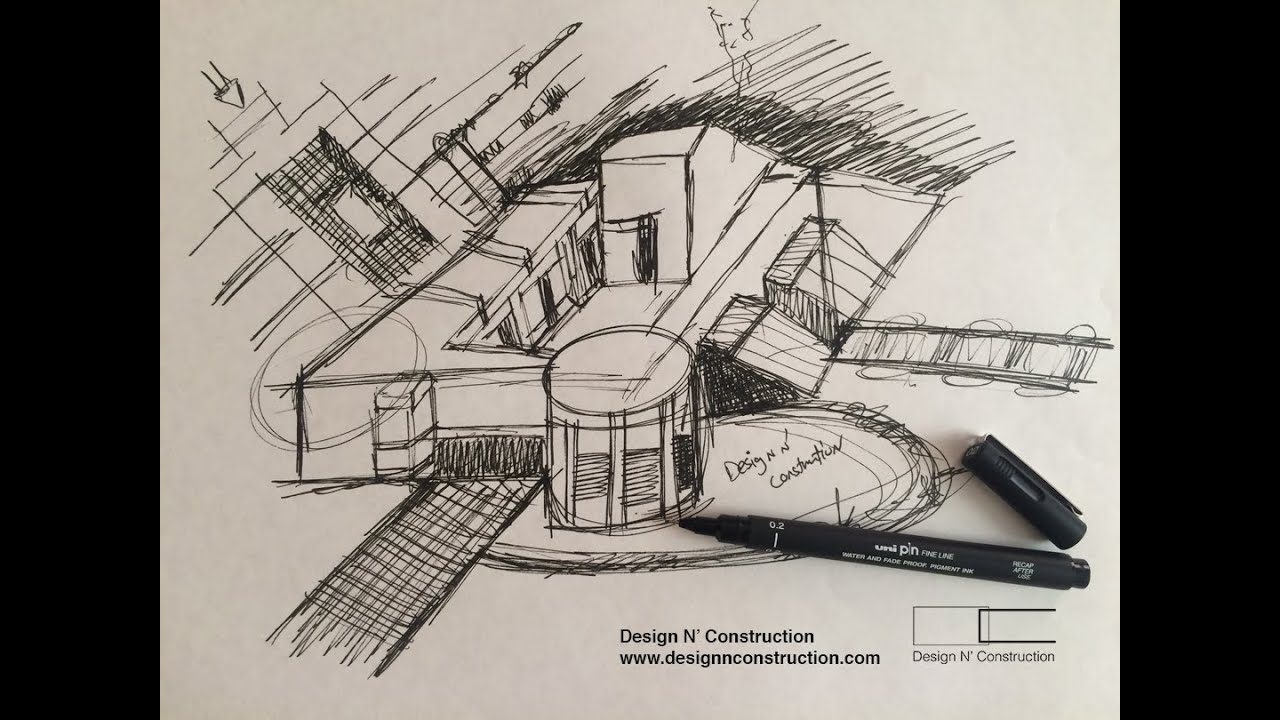 1280x720 Draw Perspective Of A Factorylibrary Building And Plan View - Library Building Drawing