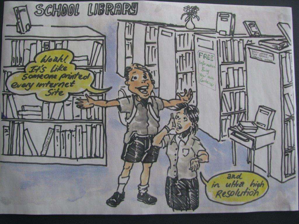 1024x768 Library Our Learning Areas - Library Drawing