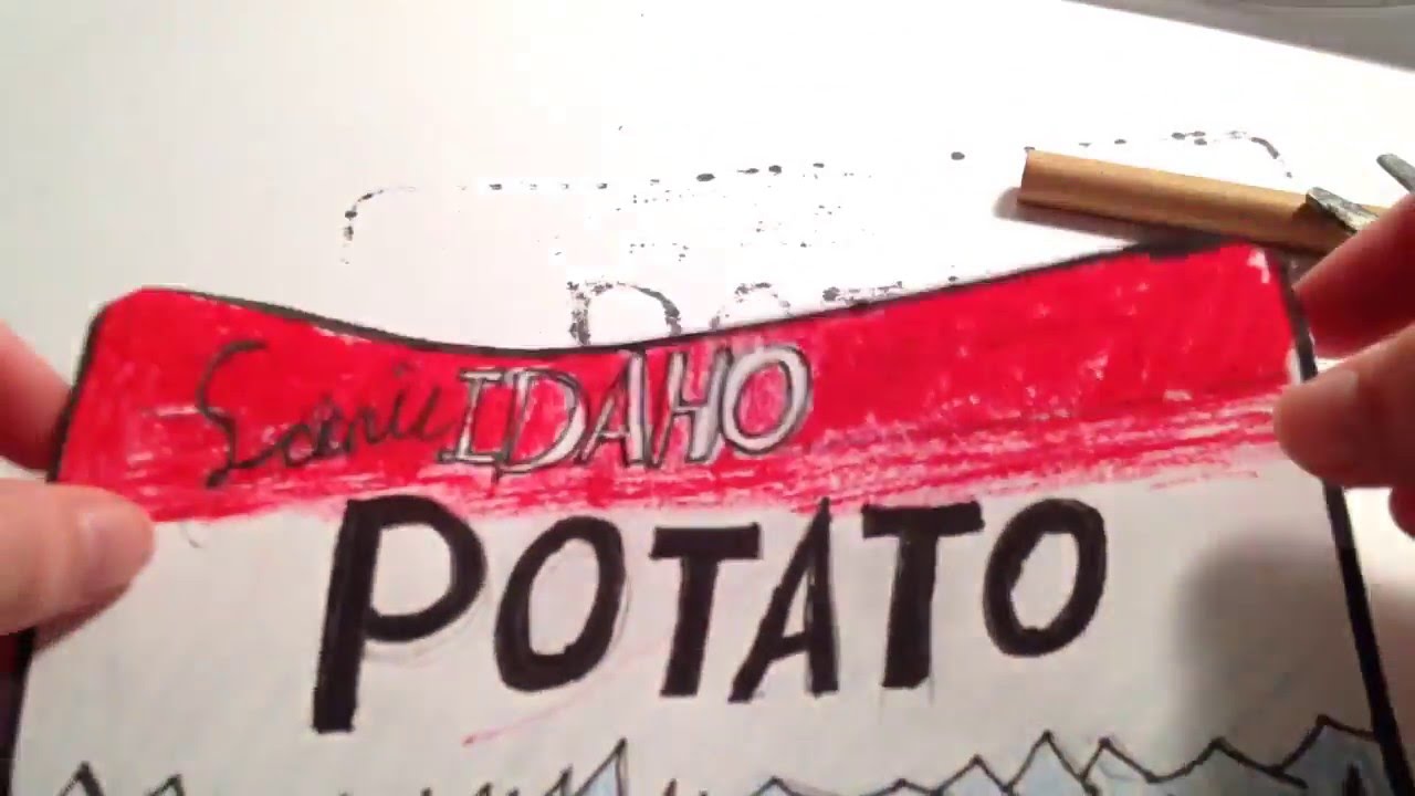 1280x720 How To Draw The Idaho License Plate Sketch Doodle Draw - License Drawing