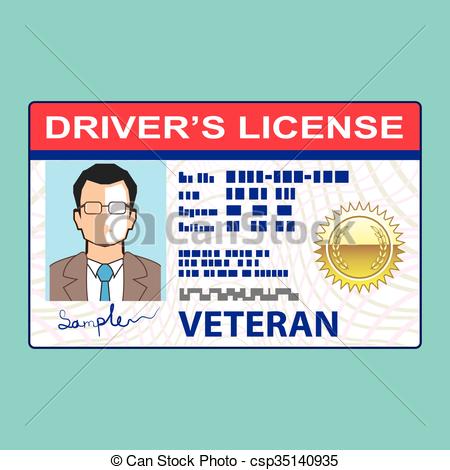 450x470 Veterans Driver's License - License Drawing