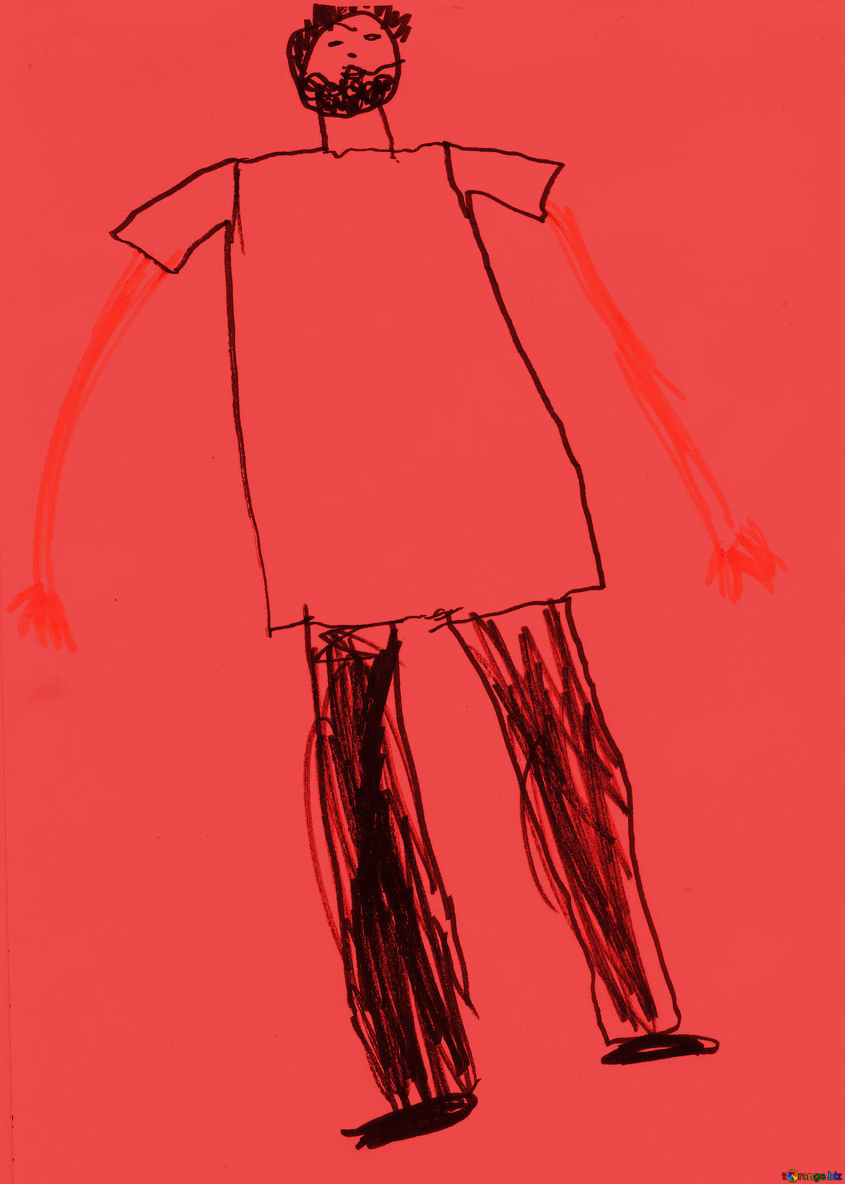 1200x1681 Download Free Picture Children's Drawing Dad On Cc - License Drawing