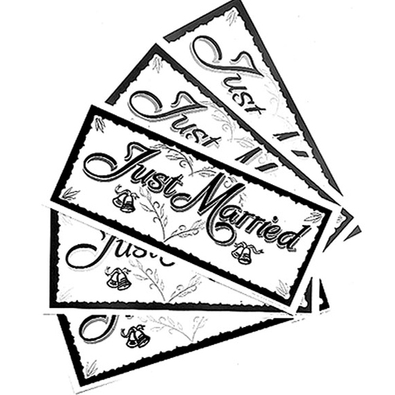 576x576 just married license plate - License Plate Drawing