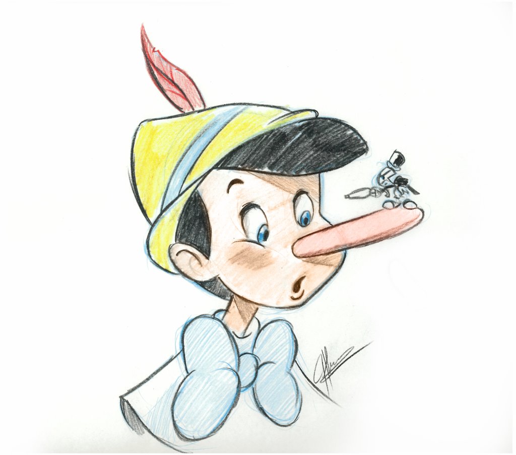 1024x904 it's no lie! watch disney publishing artist jeff thomas draw - Lie Drawing