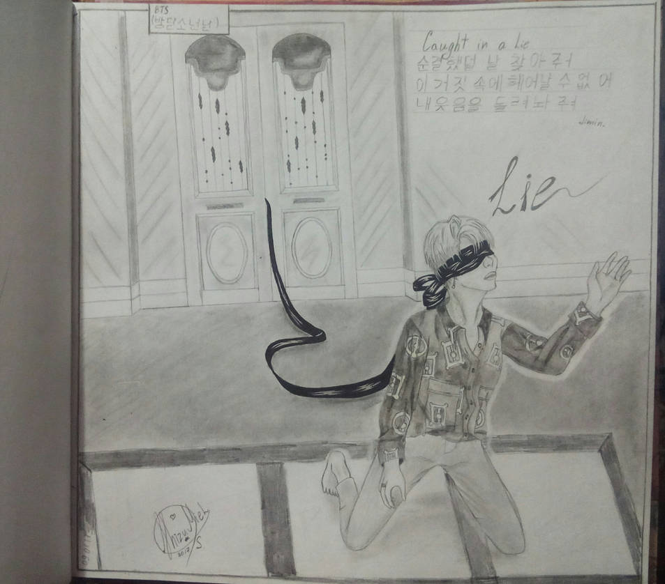 953x838 traditional art bts jimin - Lie Drawing