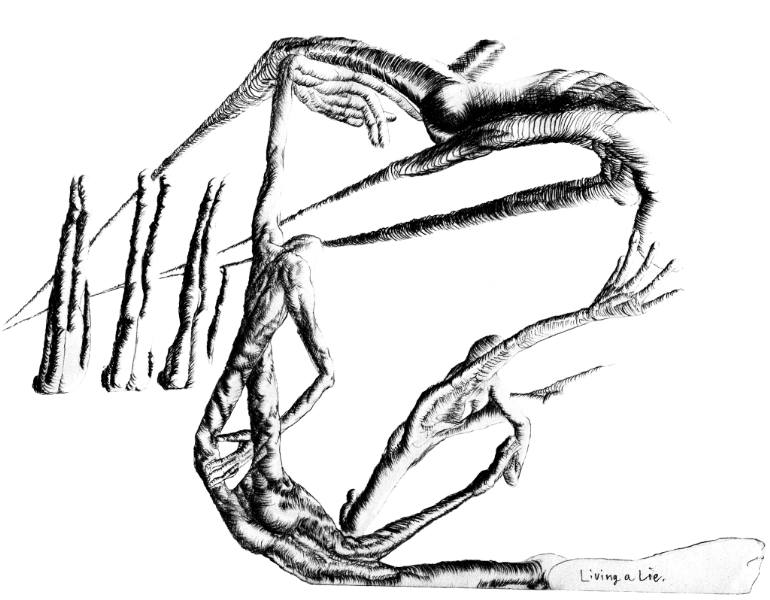 770x600 living a lie drawing - Lie Drawing