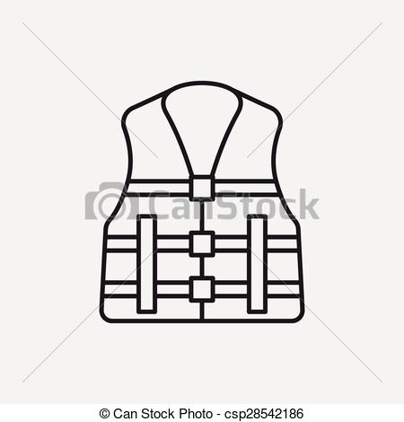 450x470 Life Jacket Line Icon - Life Jacket Drawing