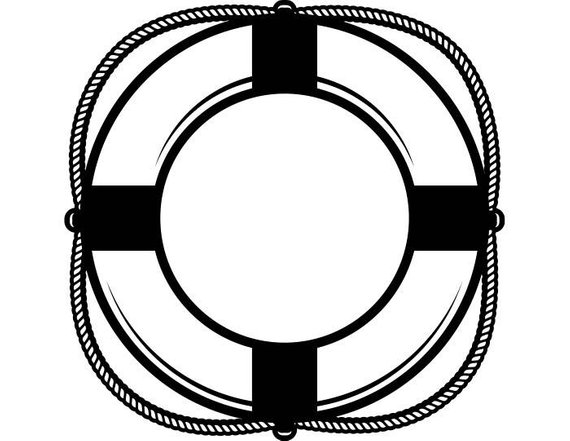 570x441 Life Preserver Nautical Flotation Device Ring Beach Pool Etsy - Life Preserver Drawing