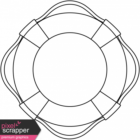 456x456 Life Preserver Drawing Graphic - Life Preserver Drawing