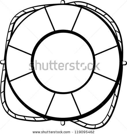 441x470 Life Preserver Ring Drawing - Life Preserver Drawing