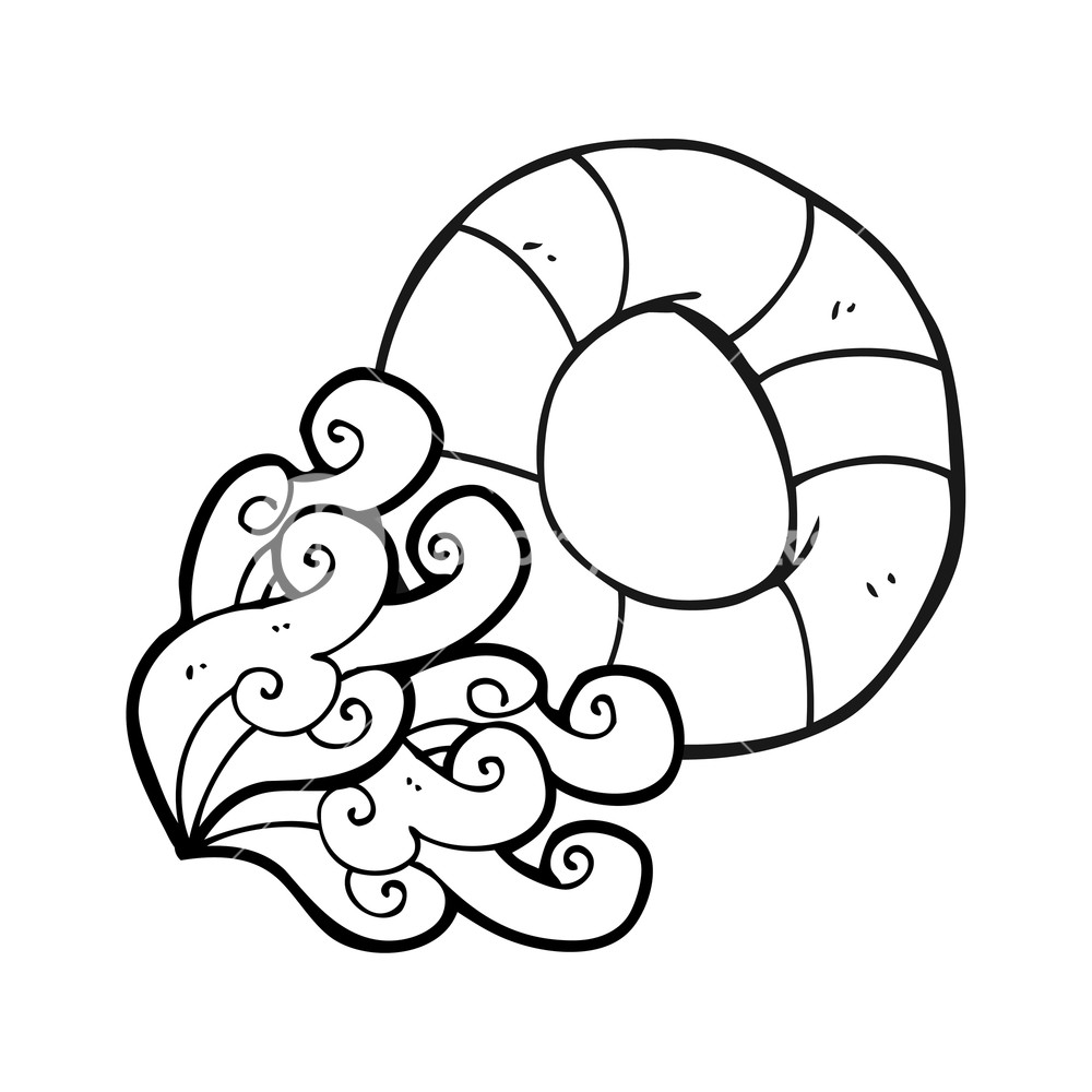 1000x1000 Freehand Drawn Black And White Cartoon Life Ring Royalty Free - Life Ring Drawing