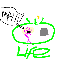 300x250 Pink Man Shouts - Life Ring Drawing