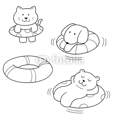 400x400 Vector Set Of Animal And Life Ring Buy Photos Ap Images - Life Ring Drawing