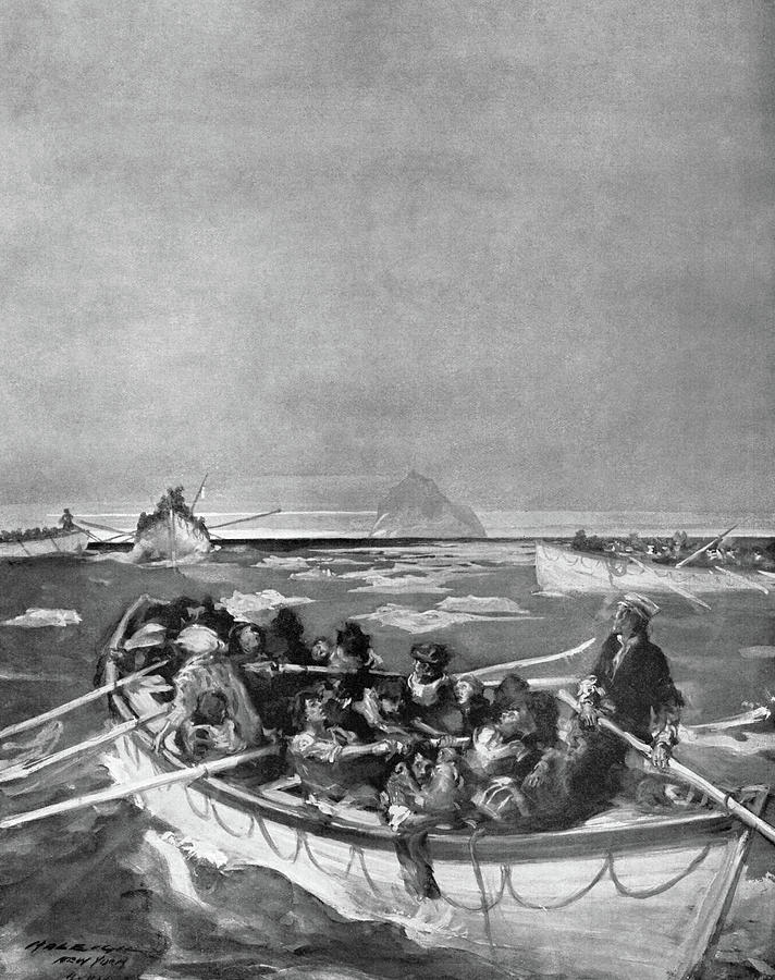 712x900 titanic lifeboat, drawing - Lifeboat Drawing