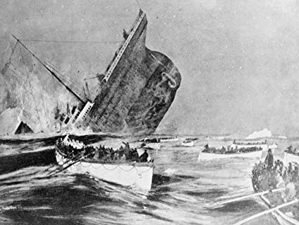 425x320 painting drawing titanic disaster sink liner ship - Lifeboat Drawing