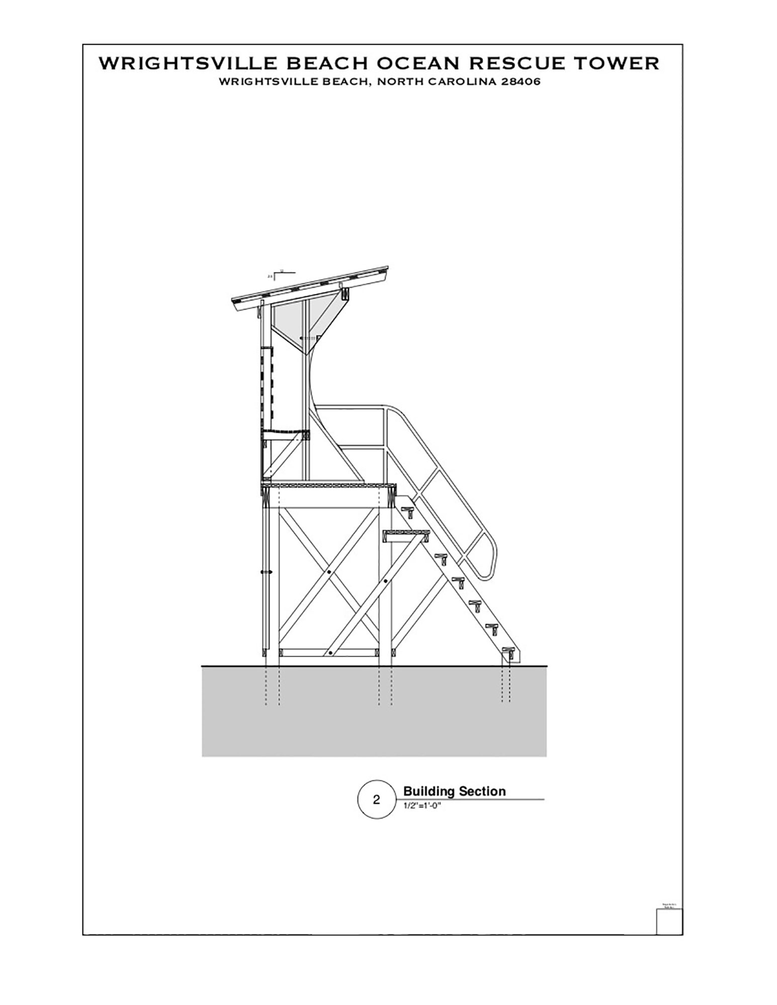 1545x2000 Wrightsville Beach Lifeguard Stand Bmh Architects - Lifeguard Stand Drawing