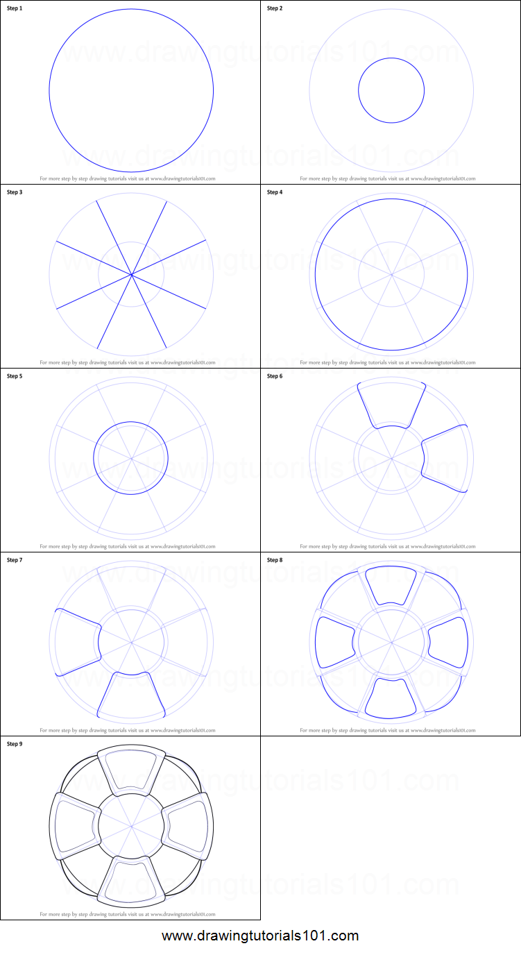 751x1376 how to draw a lifesaver wheel printable step - Lifesaver Drawing