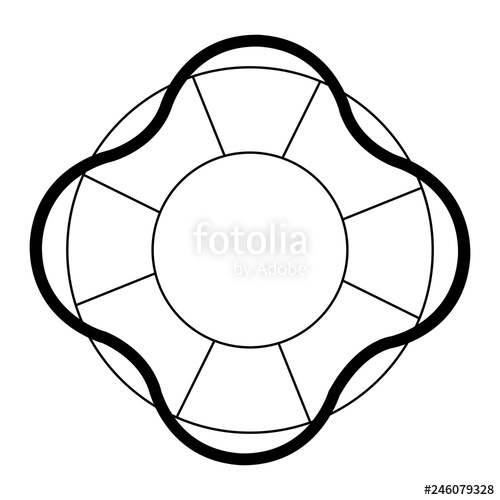 500x500 float lifesaver symbol black and white stock image and royalty - Lifesaver Drawing