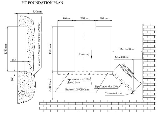 525x375 lifts pa in floor scissor lift - Lift Drawing