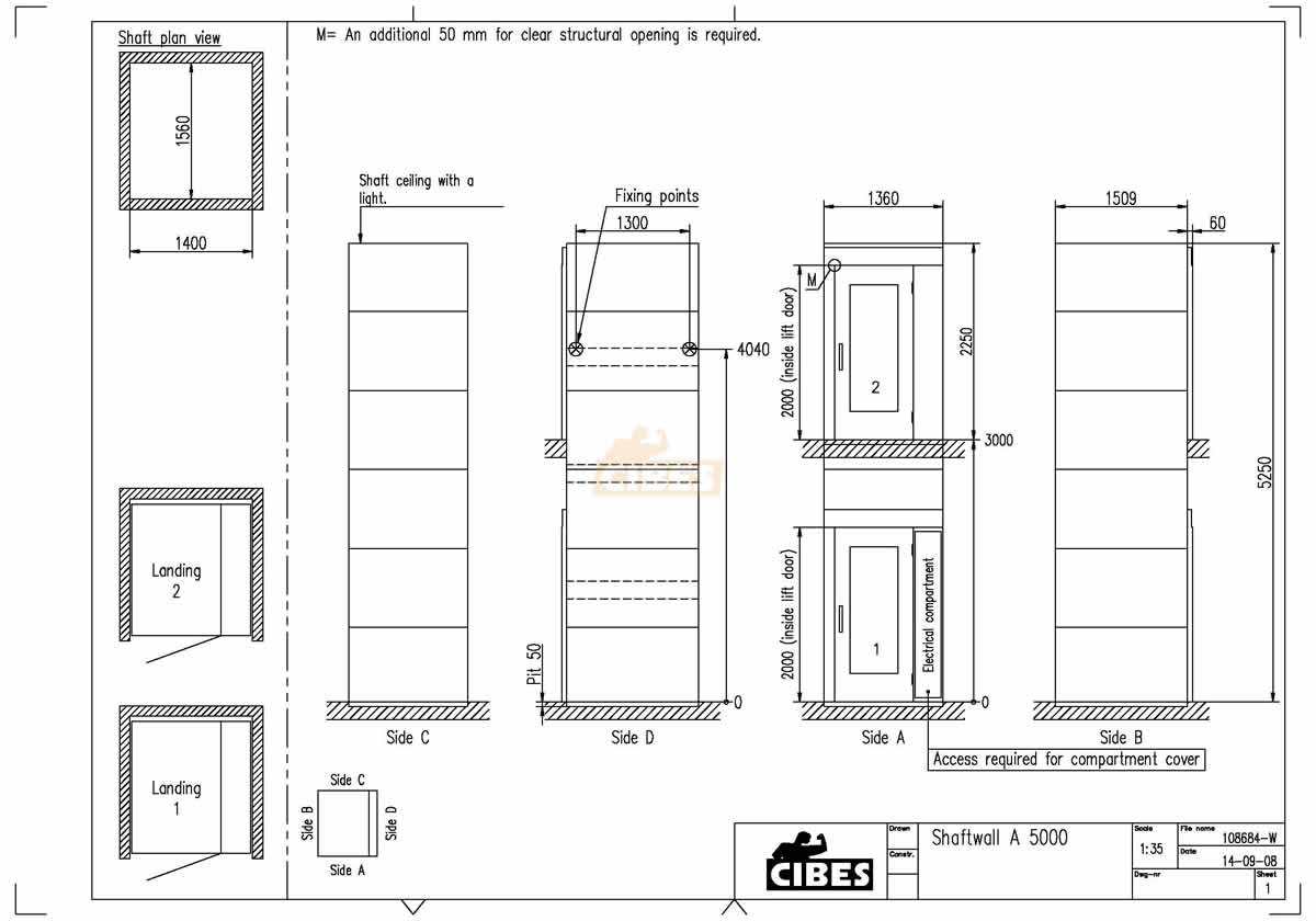 1200x840 Drawing - Lift Drawing