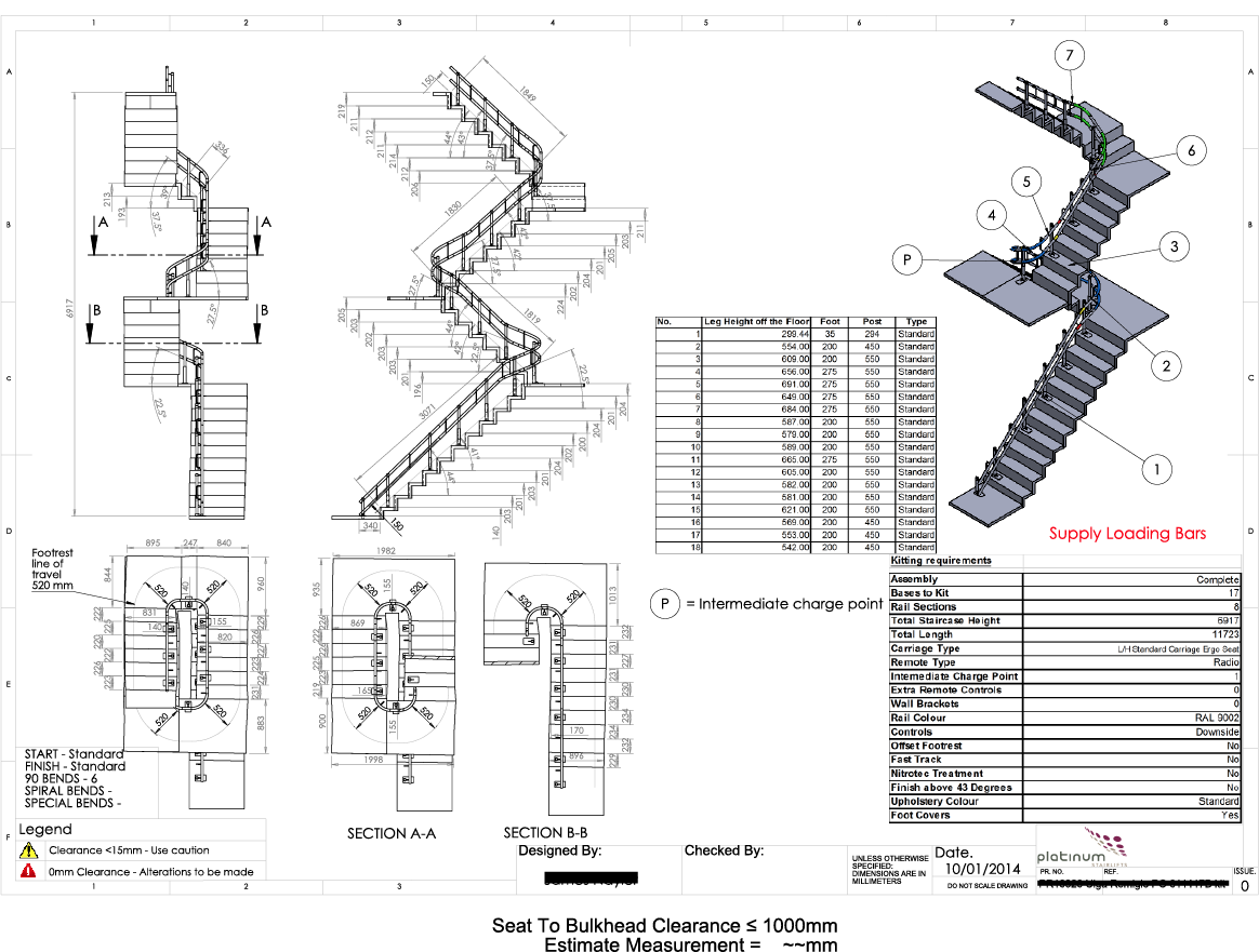 1164x881 ameriglide platinum cad examples - Lift Drawing
