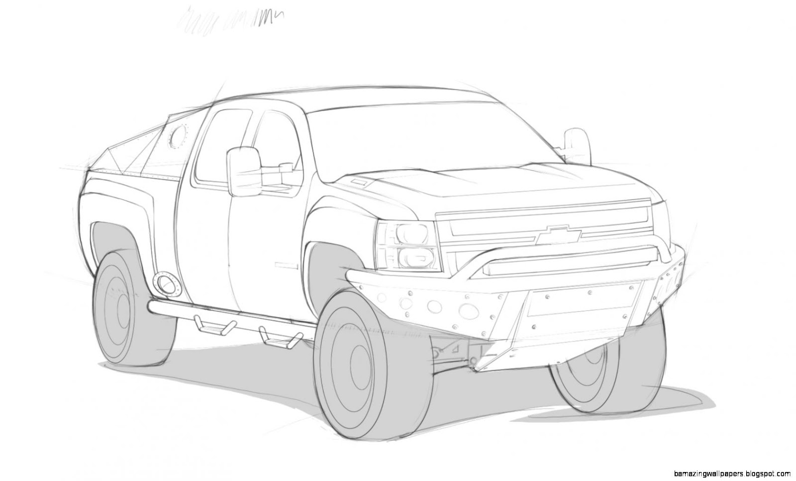 1600x967 lifted chevy truck drawings amazing wallpapers - Lifted Truck Drawings