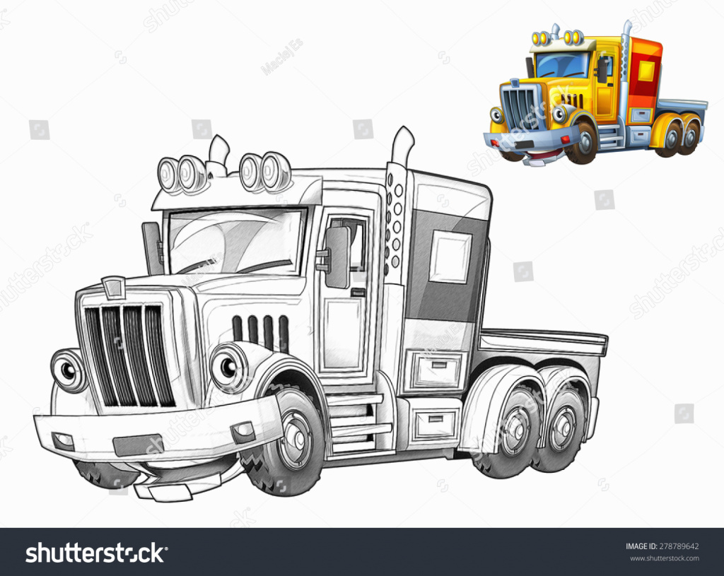 1024x815 lifted truck coloring - Lifted Truck Drawings