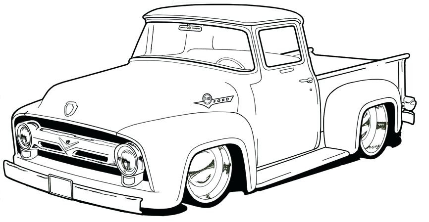 866x449 lifted truck coloring pages - Lifted Truck Drawings